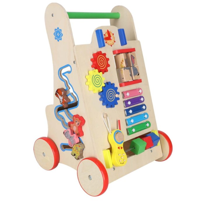 Pchacz drewniany 6w1 КІК – kostka edukacyjna, sorter, labirynt