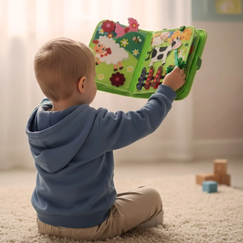 Książeczka sensoryczna manipulacyjna farma КІК – edukacja 3+