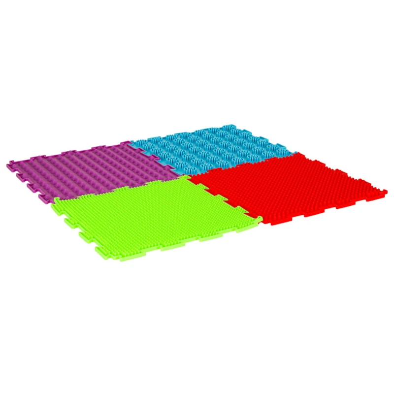 Mata sensoryczna puzzle КІК – masaż stóp, 8 elementów, kolorowa