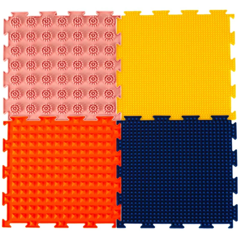 Mata sensoryczna puzzle КІК – masaż stóp, 8 elementów, kolorowa