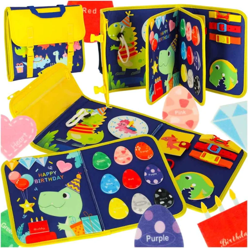 Tablica manipulacyjna Montessori КІК sensoryczna plecak 28x25cm