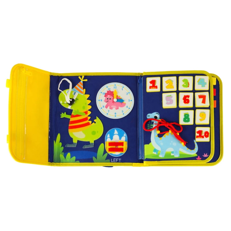 Tablica manipulacyjna Montessori КІК sensoryczna plecak 28x25cm