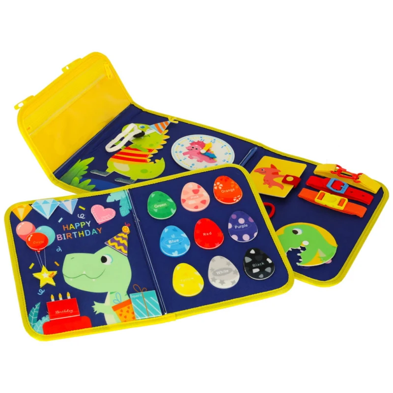 Tablica manipulacyjna Montessori КІК sensoryczna plecak 28x25cm