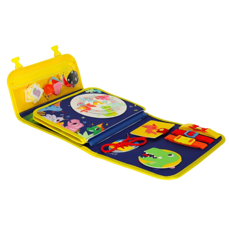 Tablica manipulacyjna Montessori КІК sensoryczna plecak 28x25cm