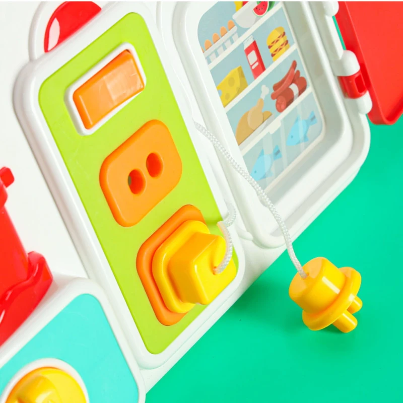 Tablica manipulacyjna sensoryczna montessori kuchnia zegar swiatlo