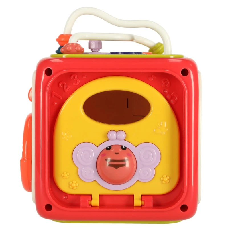 Sorter układanka kostka sensoryczna klocki edukacyjne Montessori 6w1