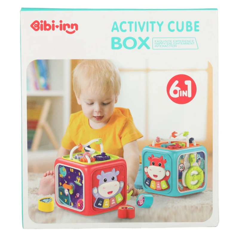 Sorter sensoryczny kostka Montessori 6w1 КІК – klocki edukacyjne