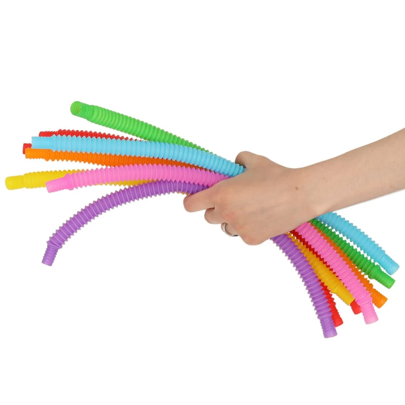 Rurki sensoryczne rozciągane Montessori КІК – 8 kolorów, 41 cm