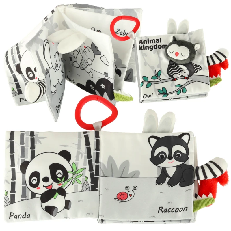 Książeczka sensoryczna miękka ogony zwierząt sowa КІК – 14 x 12,5 cm
