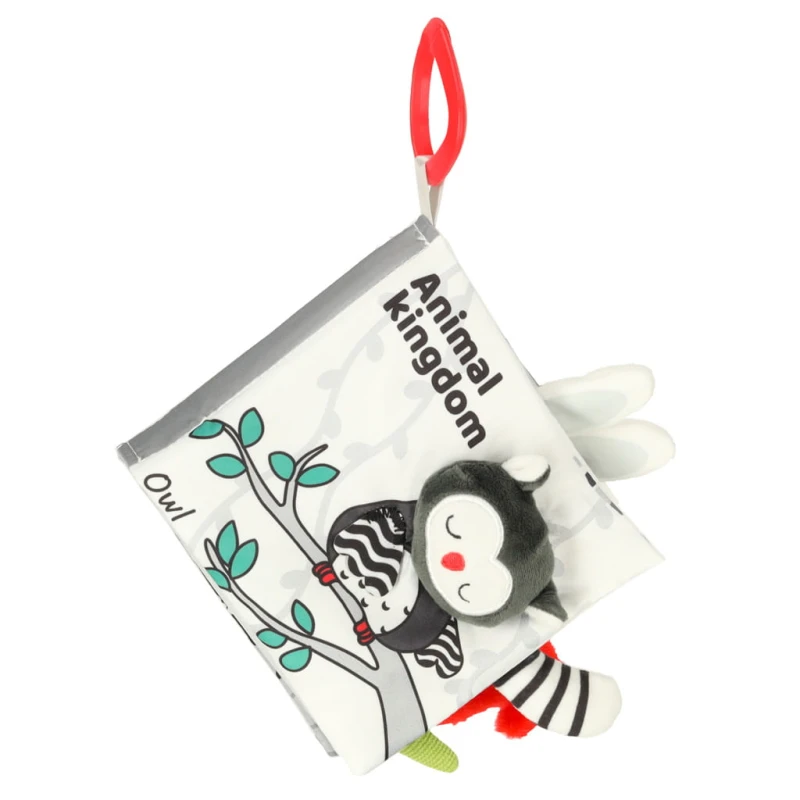 Książeczka sensoryczna miękka ogony zwierząt sowa КІК – 14 x 12,5 cm