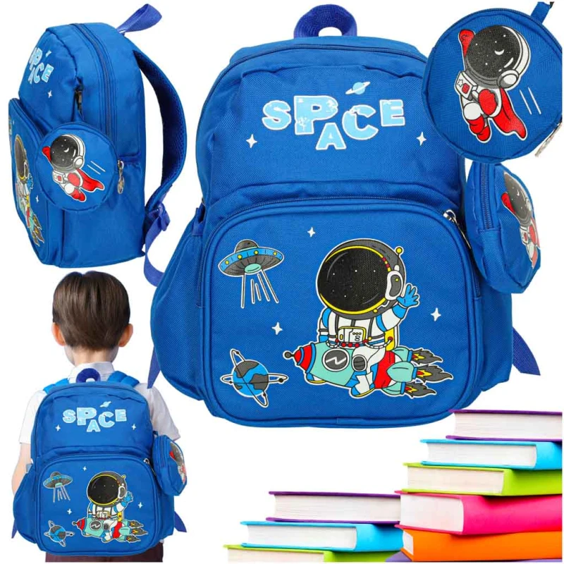 Plecak dla przedszkolaka szkolny dziecięcy astronauta 30x22x11cm
