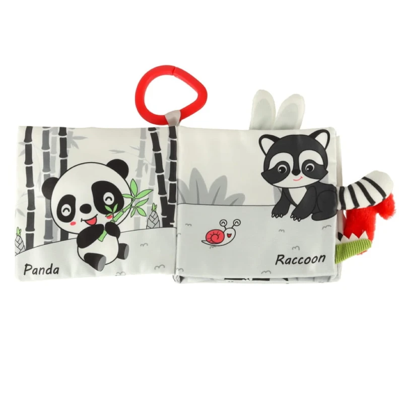 Książeczka sensoryczna miękka ogony zwierząt sowa КІК – 14 x 12,5 cm
