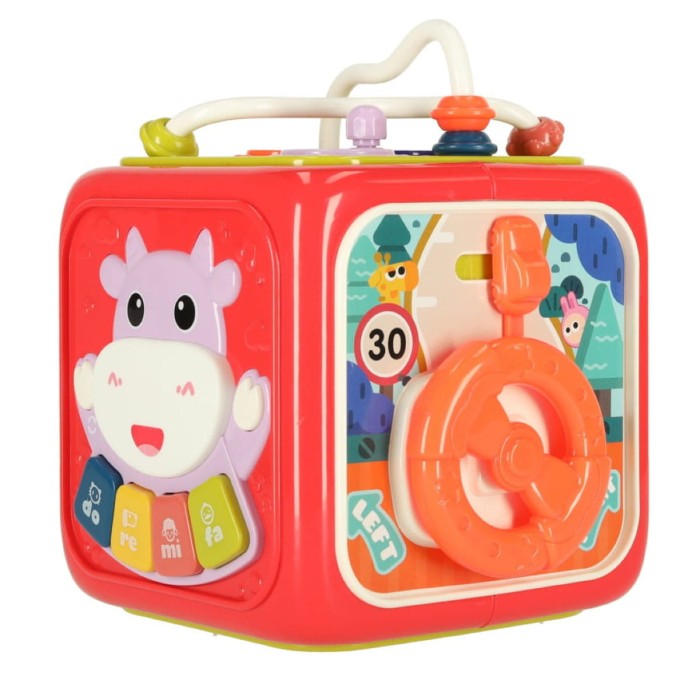 Sorter sensoryczny kostka Montessori 6w1 КІК – klocki edukacyjne