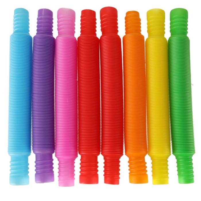 Rurki sensoryczne rozciągane Montessori КІК – 8 kolorów, 41 cm