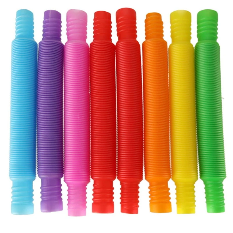 Rurki sensoryczne rozciągane Montessori КІК – 8 kolorów, 41 cm
