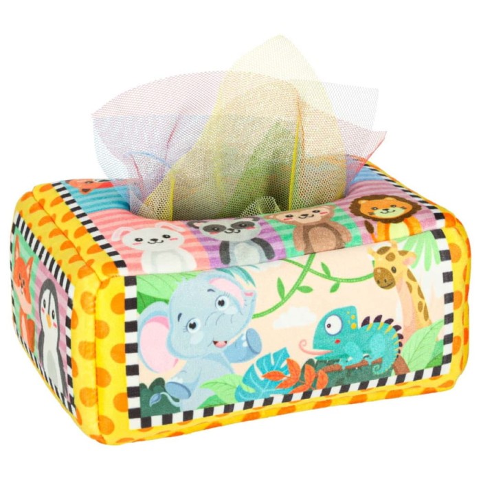 Sorter sensoryczny Montessori КІК – pudełko z chusteczkami, cyfry