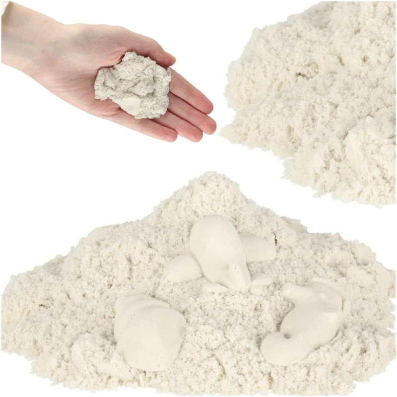 Piasek sensoryczny dla dzieci 1kg w woreczku biały