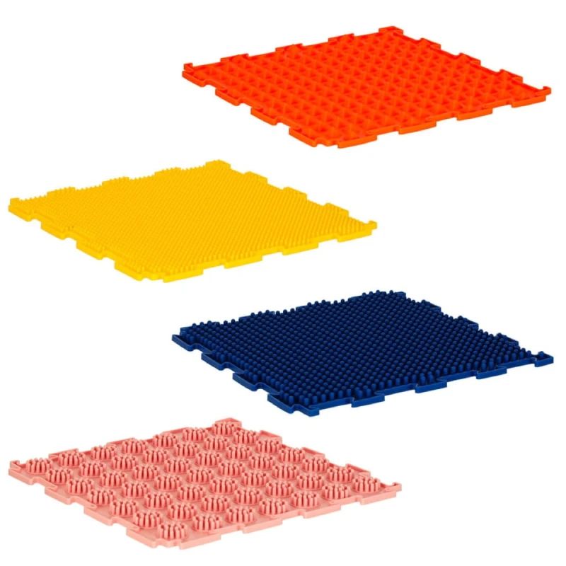 Mata sensoryczna puzzle КІК – masaż stóp, 8 elementów, kolorowa