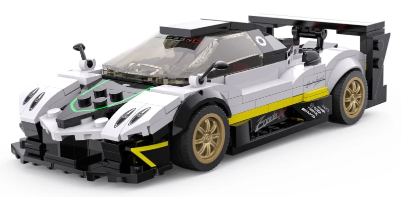 Model Pagani Zonda R Rastar 1:28 - klocki 387 elementów biały