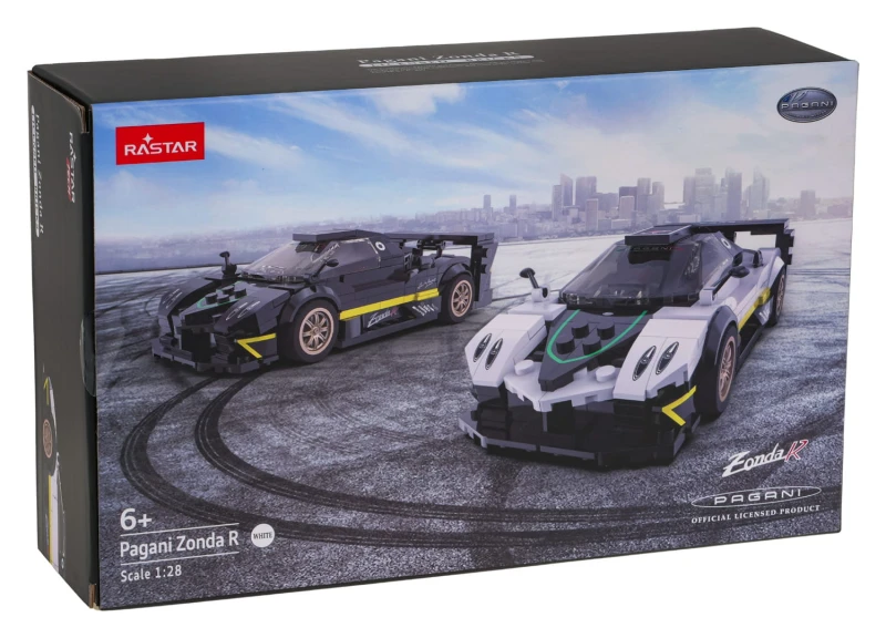 Model Pagani Zonda R Rastar 1:28 - klocki 387 elementów biały