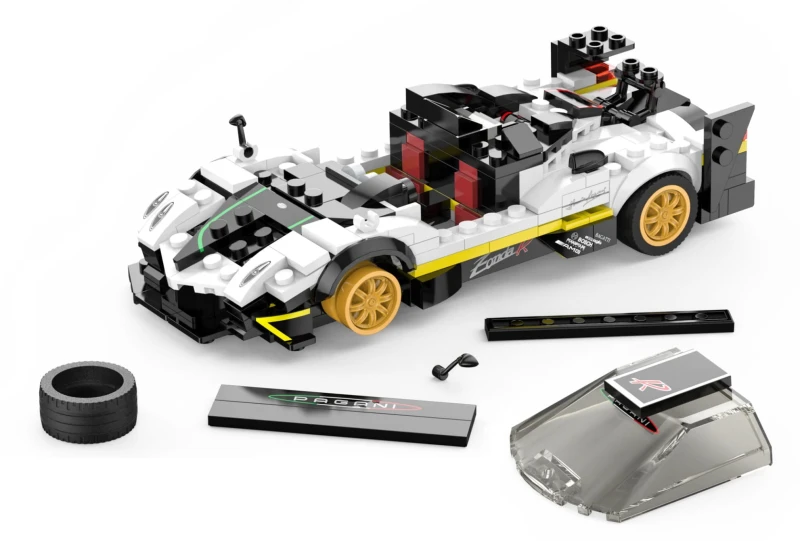 Model Pagani Zonda R Rastar 1:28 - klocki 387 elementów biały