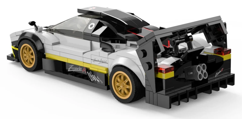 Model Pagani Zonda R Rastar 1:28 - klocki 387 elementów biały
