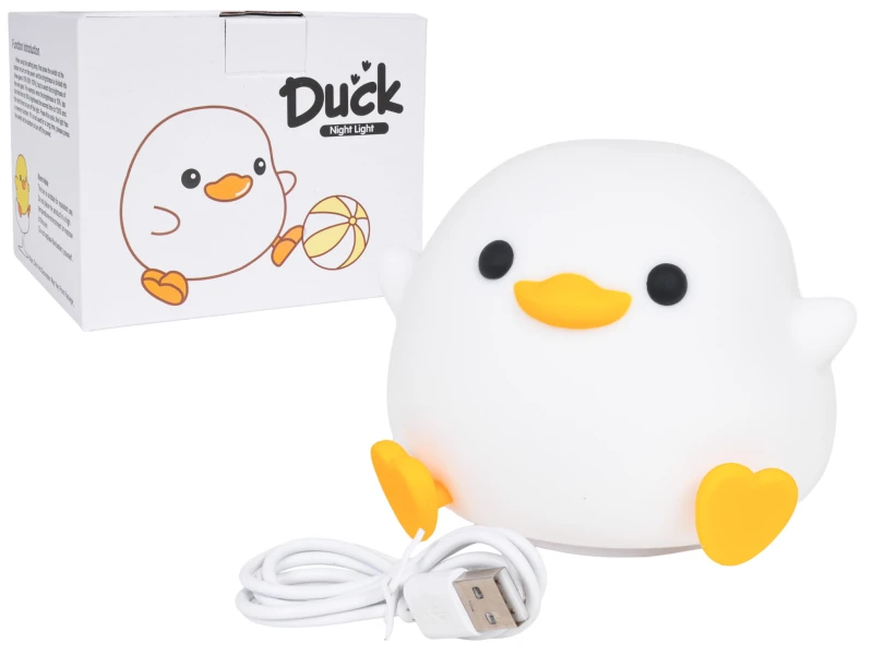 Lampka nocna Kaczuszka Ramiż – silikonowa, dotykowa, USB-C