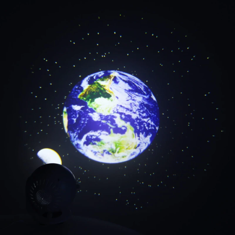 Projektor gwiazd КІК LED USB 12 dysków 360° timer planetarium