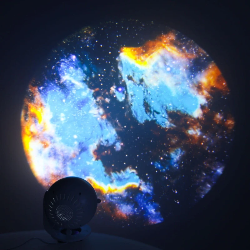 Projektor gwiazd КІК LED USB 12 dysków 360° timer planetarium
