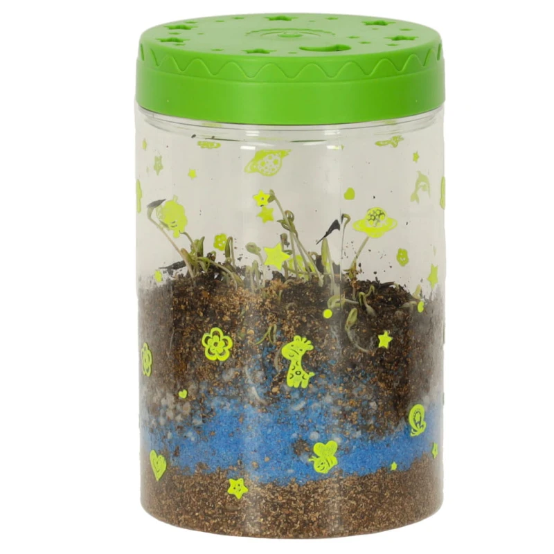 Hodowla dinozaurów terrarium LED 10x10x16 cm КІК SP – edukacyjny