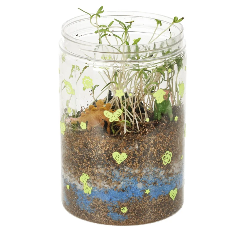 Hodowla dinozaurów terrarium LED 10x10x16 cm КІК SP – edukacyjny