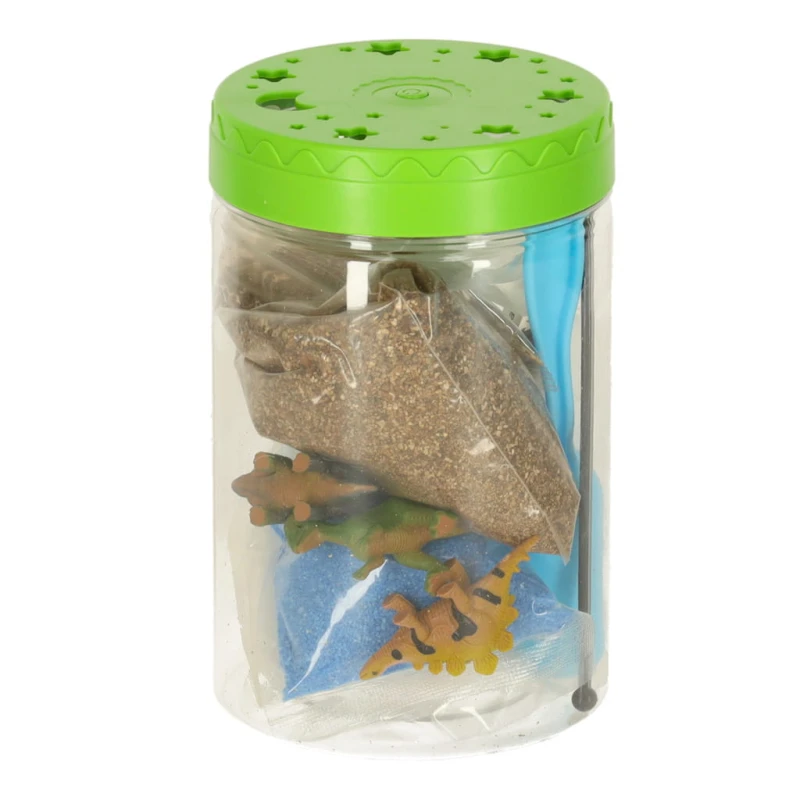 Hodowla dinozaurów terrarium LED 10x10x16 cm КІК SP – edukacyjny