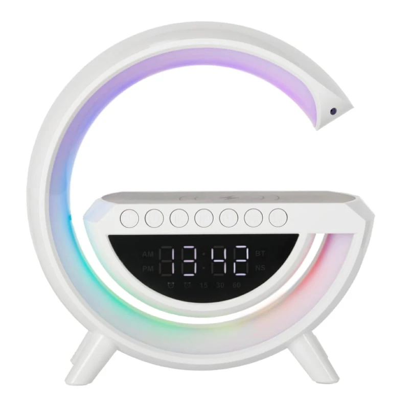 Lampka LED RGB КІК z głośnikiem Bluetooth, ładowarką i radiem