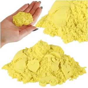 Piasek sensoryczny dla dzieci 1kg w woreczku żółty