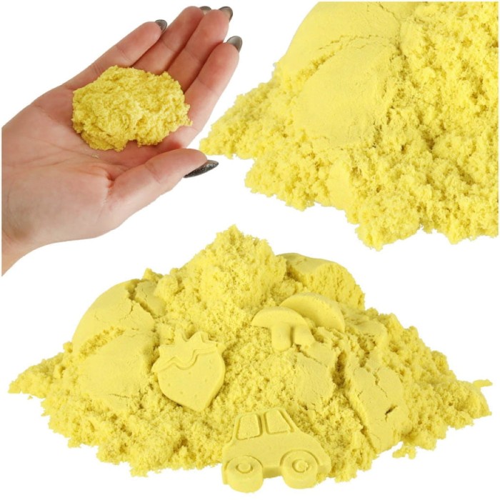 Piasek sensoryczny żółty 1kg КІК СП. Z OO SP. К. - woreczek