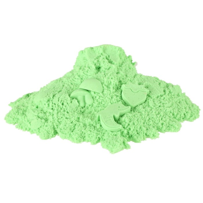 Piasek sensoryczny dla dzieci 1kg w woreczku zielony