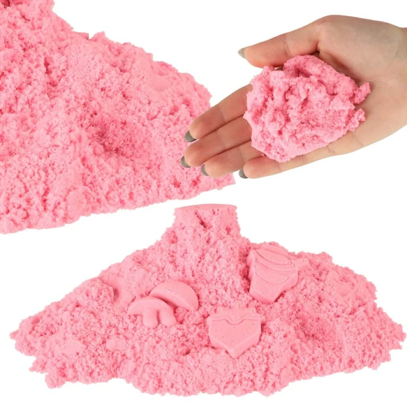 Piasek sensoryczny różowy 1kg КІК СП. Z OO SP. К. - zabawa bez