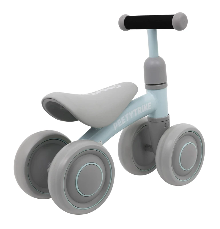 Pierwszy Rowerek biegowy PettyTrike dla dzieci Niebieski 4-kołowy Jeździk SporTrike