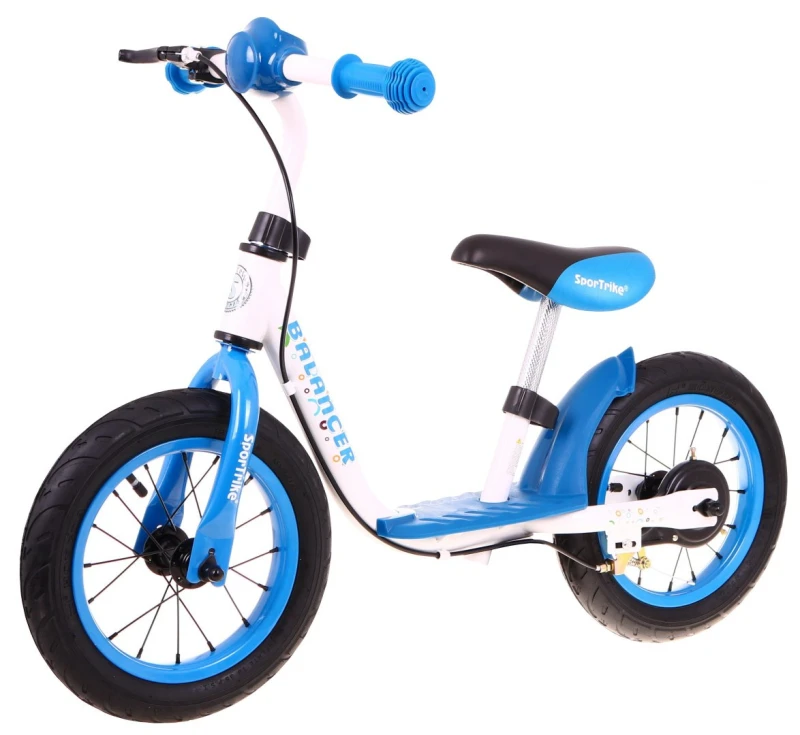 Rowerek biegowy SporTrike Balancer Ramiż niebieski 12 cali