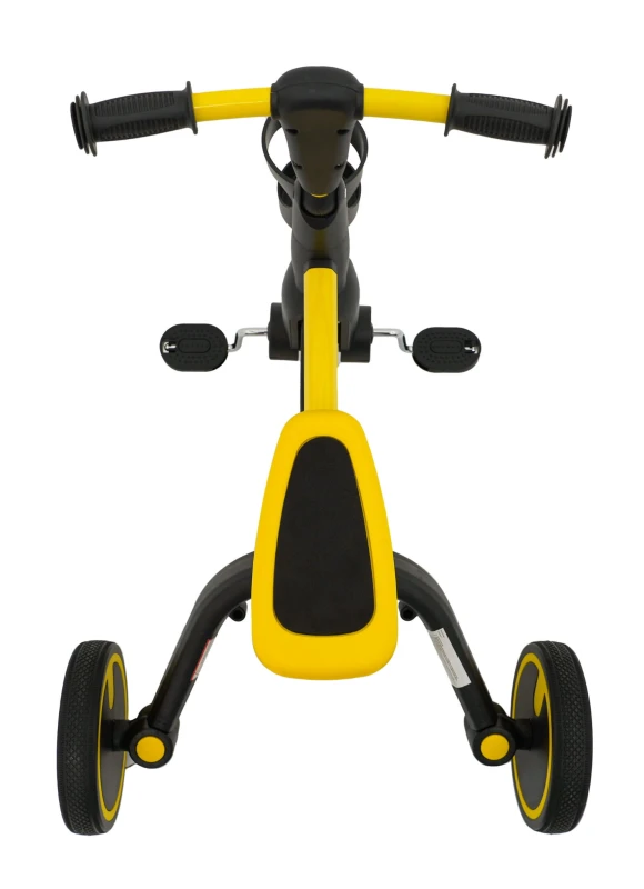 Rowerek trójkołowy Ramiż Happy Bike 3w1 Sportrike żółty z pchaczem