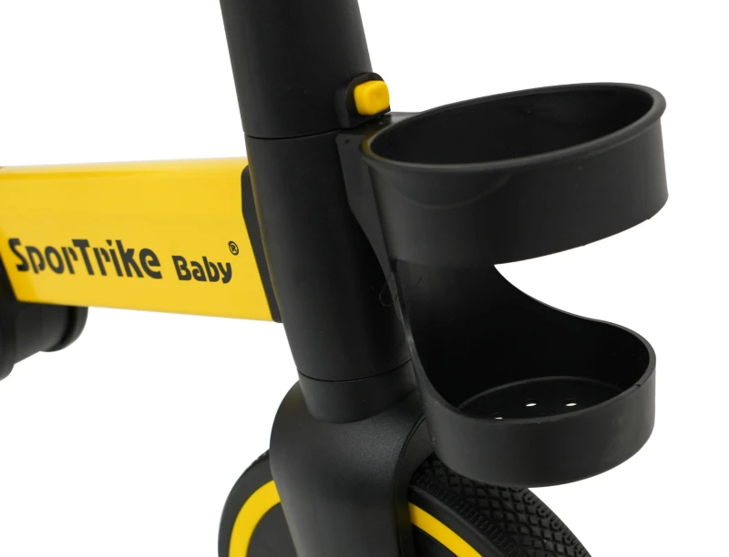 Rowerek trójkołowy Ramiż Happy Bike 3w1 Sportrike żółty z pchaczem