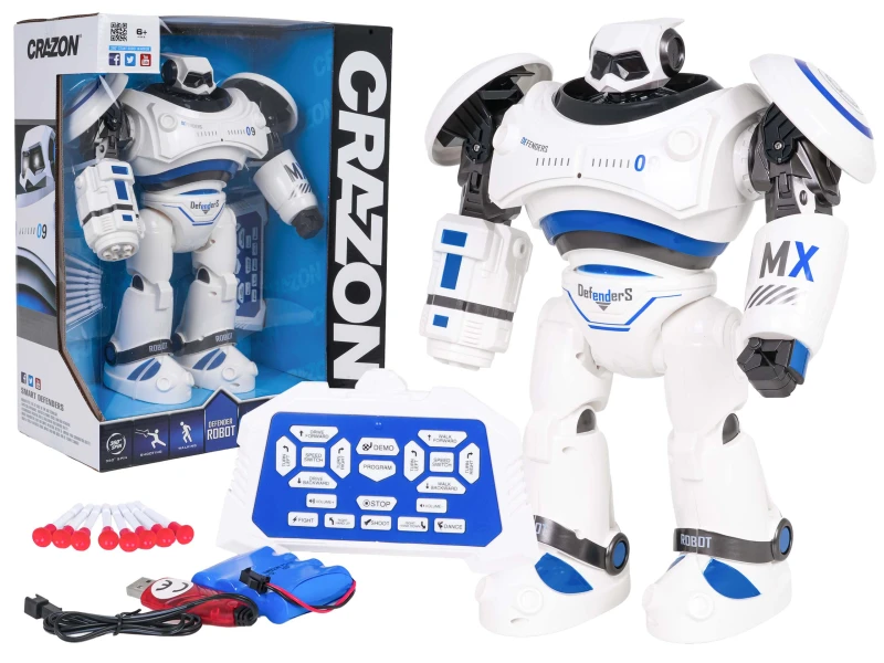Robot interaktywny Ramiz MX09 niebieski - programowanie ruchow