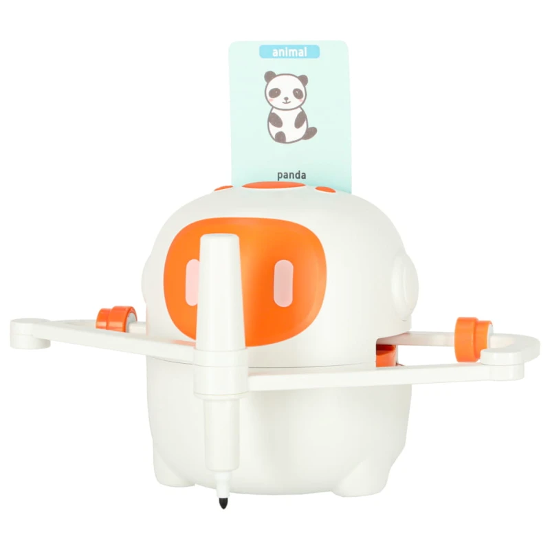 Robot edukacyjny do rysowania z fiszkami angielskimi - zestaw 100 kart
