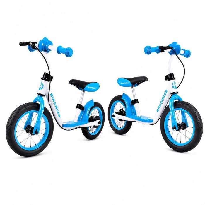 Rowerek biegowy SporTrike Balancer Ramiż niebieski 12 cali