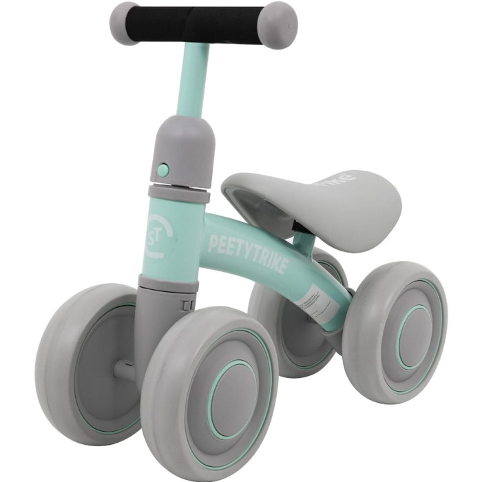 Pierwszy Rowerek biegowy PettyTrike dla dzieci Zielony 4-kołowy Jeździk SporTrike