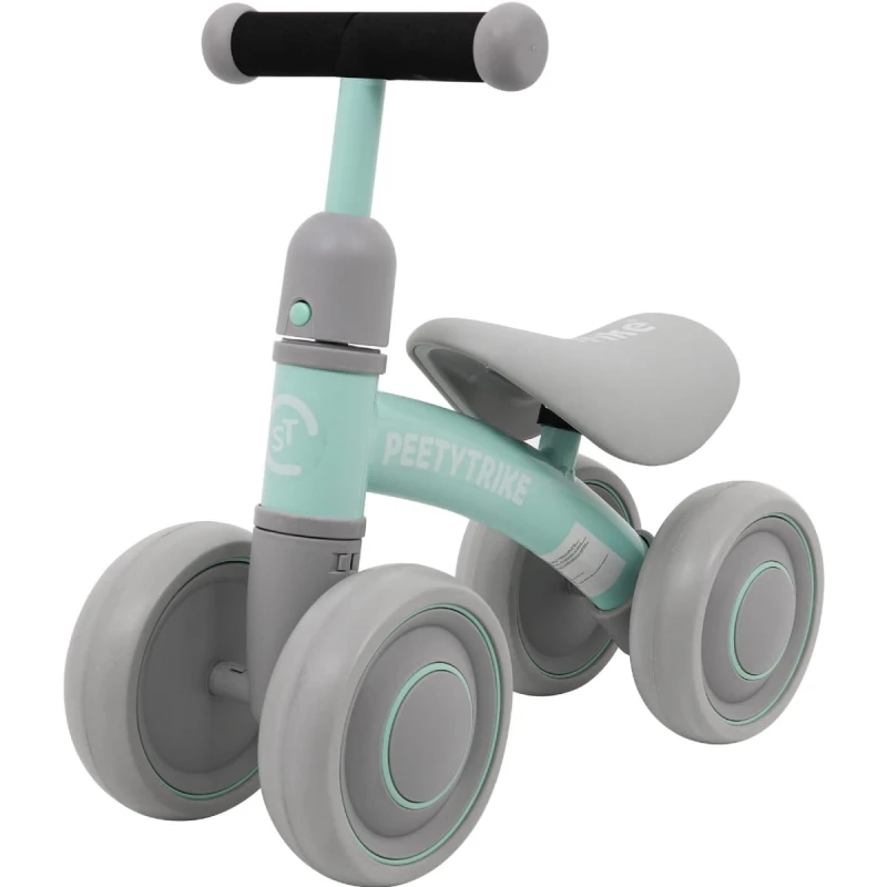 Pierwszy Rowerek biegowy PettyTrike dla dzieci Zielony 4-kołowy Jeździk SporTrike