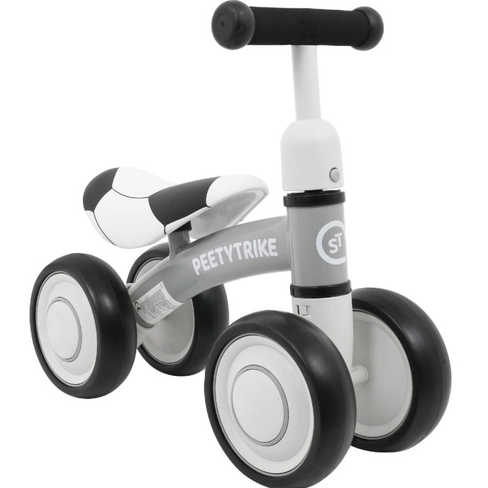 Pierwszy Rowerek biegowy PettyTrike dla dzieci Biały 4-kołowy Jeździk SporTrike