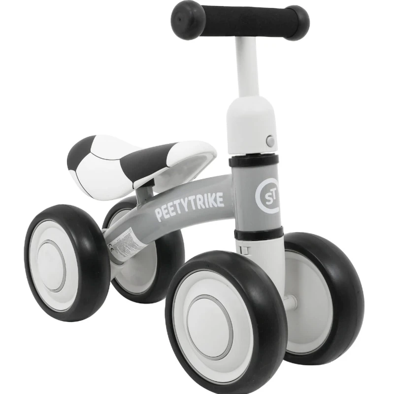 Pierwszy Rowerek biegowy PettyTrike dla dzieci Biały 4-kołowy Jeździk SporTrike