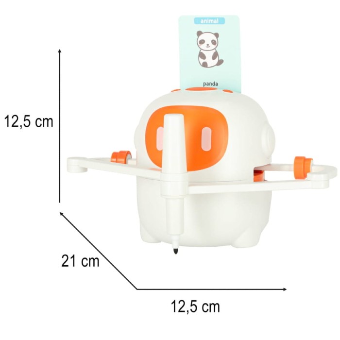 Robot edukacyjny do rysowania z fiszkami angielskimi - zestaw 100 kart
