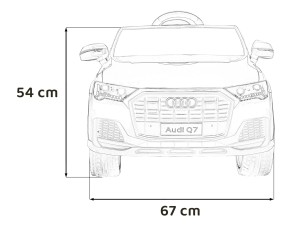 Pojazd elektryczny Audi Q7 Ramiż SUV niebieski - pilot 2.4GHz